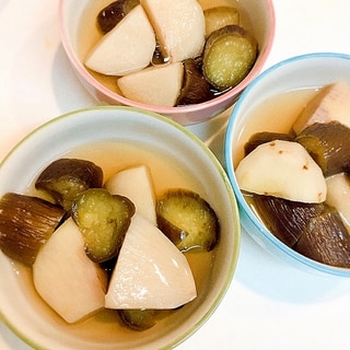 こんなの食べたい☆里芋と茄子の白だし煮